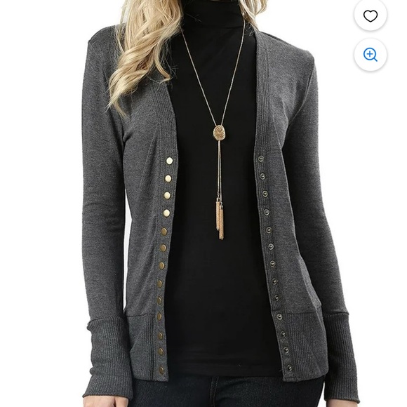 Tops - Black Button-Down Women's Top 
Generous XS